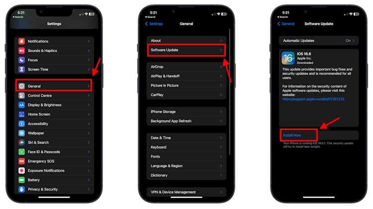 Cập nhật iOS