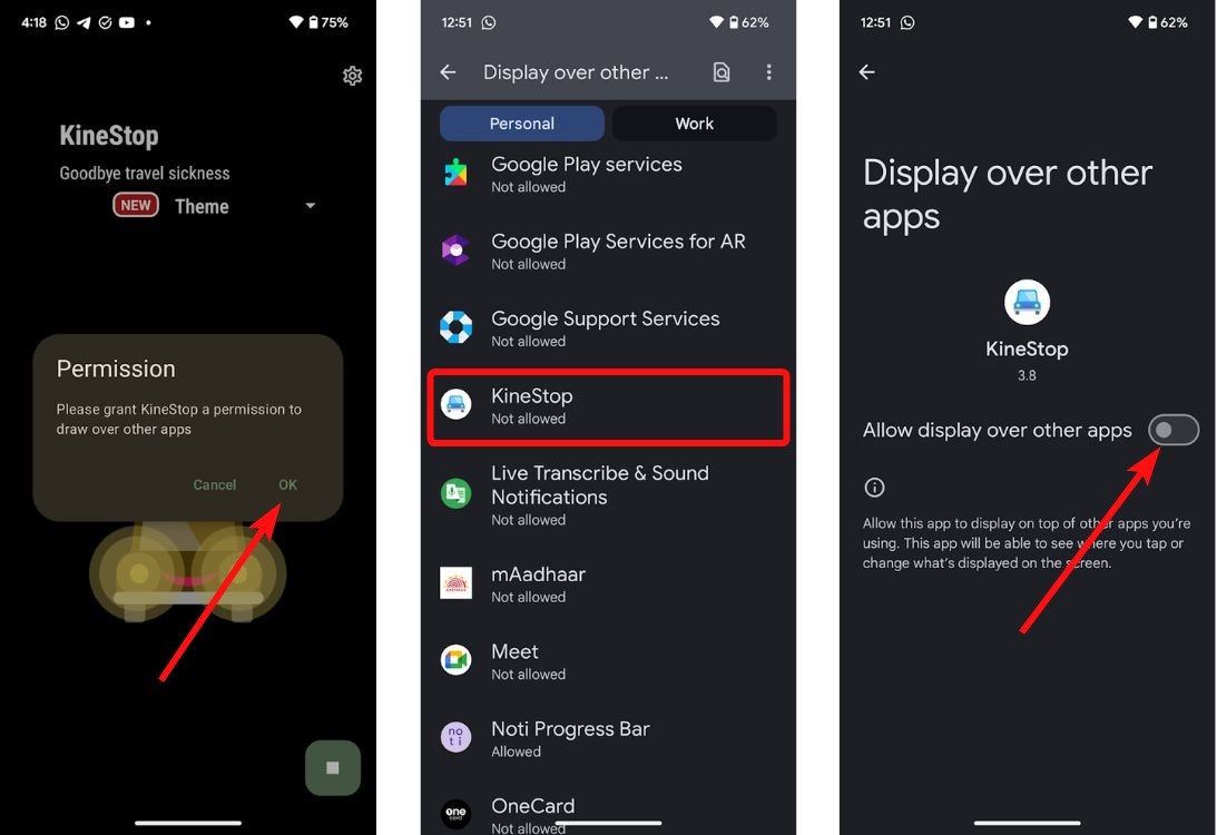 Chữa Say Tàu Xe Hiệu Quả với KineStop trên Điện Thoại Android