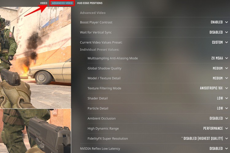 Cấu hình đồ họa tốt nhất trong Counter Strike 2 cho mục đích cạnh tranh