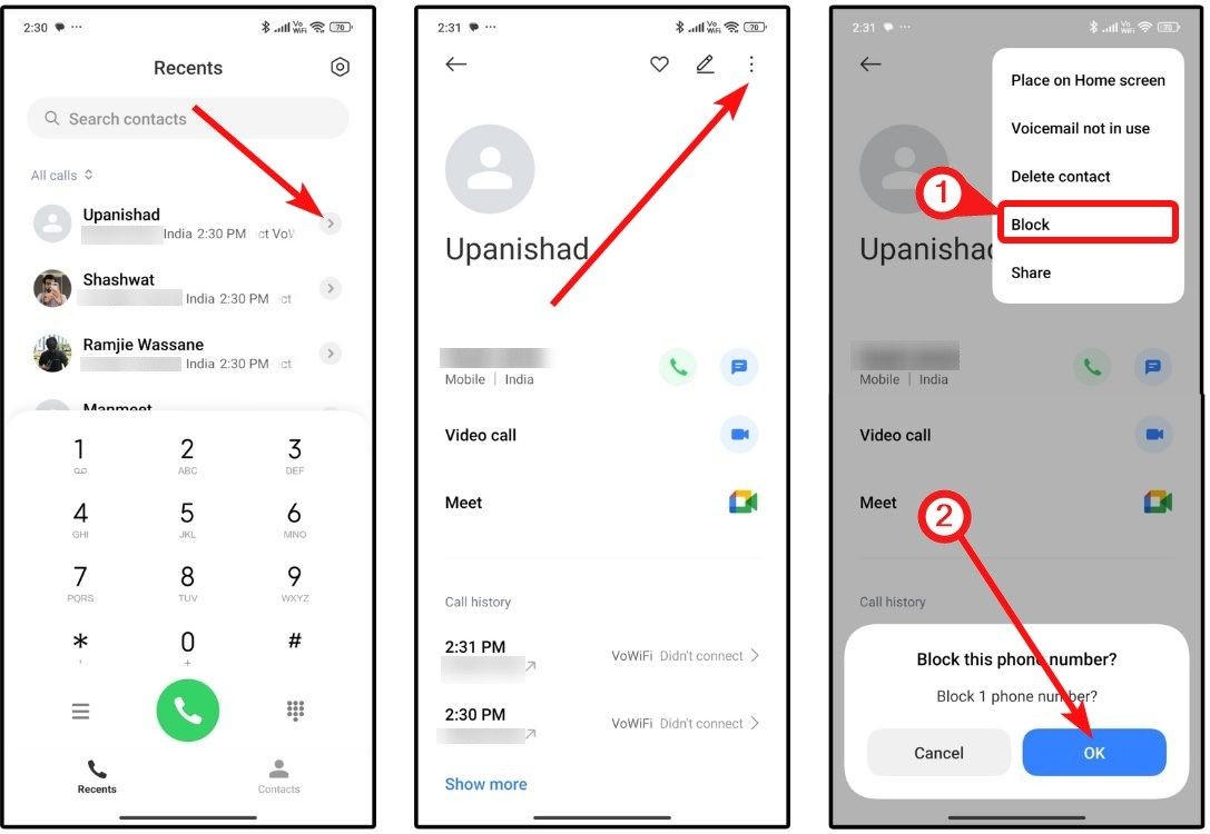 Chặn số trên Xiaomi, POCO, Redmi
