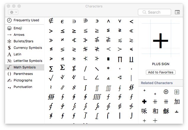 Character Viewer trên Macbook