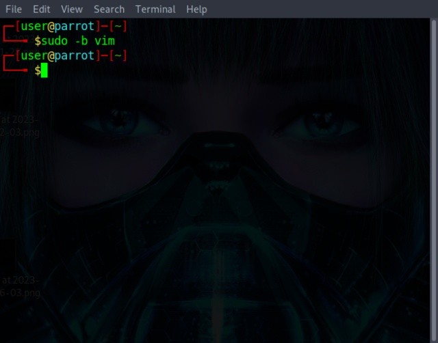 Chạy lệnh vim ở chế độ nền bằng sudo trong Linux