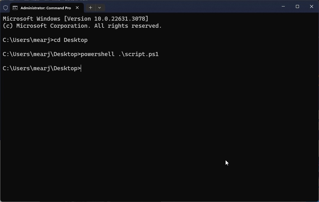 Chạy PowerShell script từ CMD