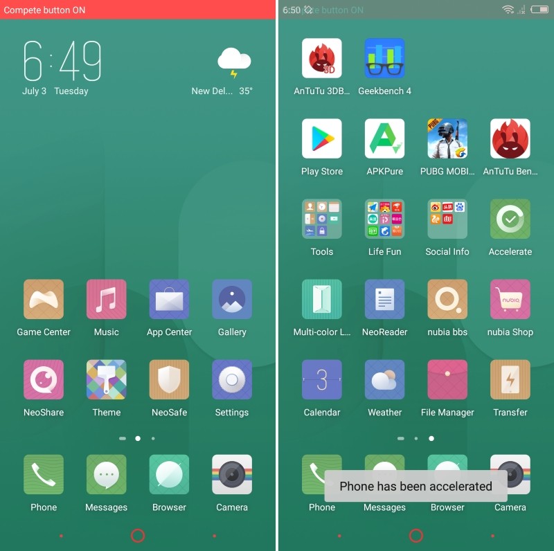 Chế độ Compete Mode trên Nubia Red Magic