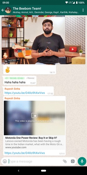 WhatsApp Ra Mắt Chế Độ Picture-in-Picture Cho Người Dùng Android Beta