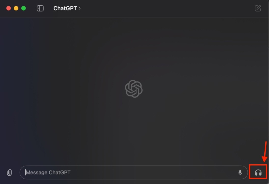 Chế độ thoại trong ứng dụng ChatGPT macOS