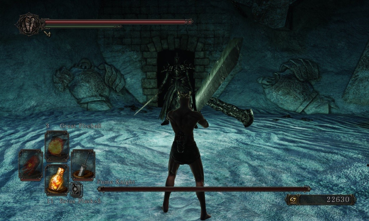 Chiến đấu với Fume Knight trong Dark Souls 2