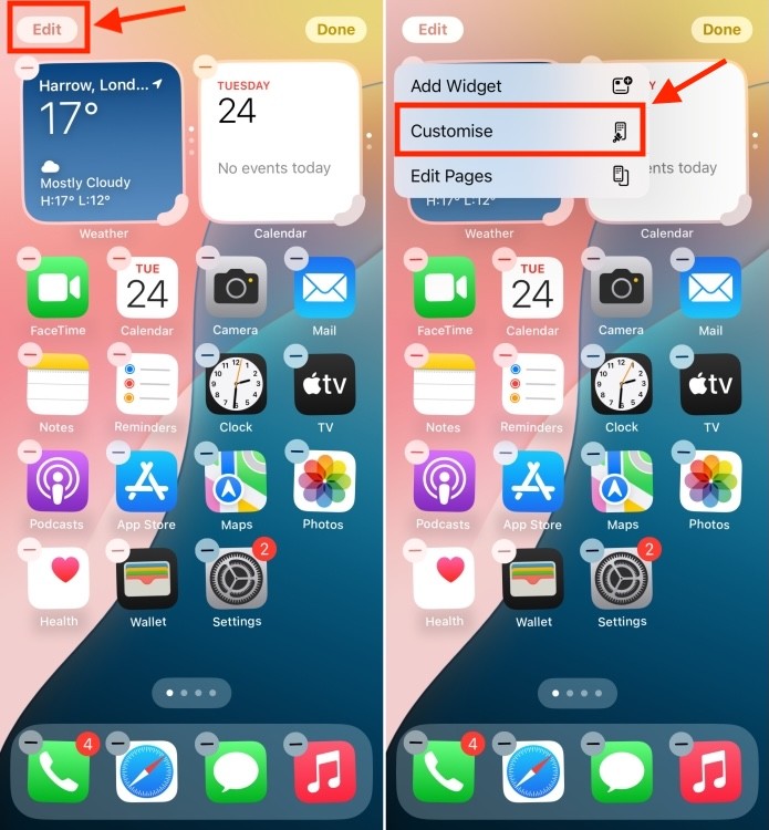 Thay Đổi Biểu Tượng Ứng Dụng Sang Màu Tối trên iOS 18