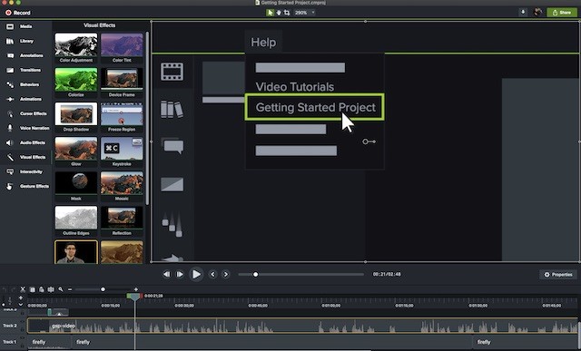 Chỉnh sửa video bằng Camtasia