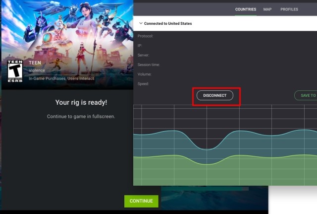 Chơi game GeForce Now trên Chromebook sau khi đã kết nối bằng VPN