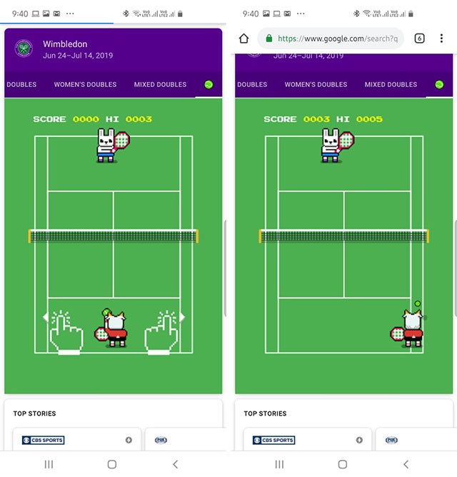 Google Ra Mắt Trò Chơi Tennis Thú Vị Trong Easter Egg Mới