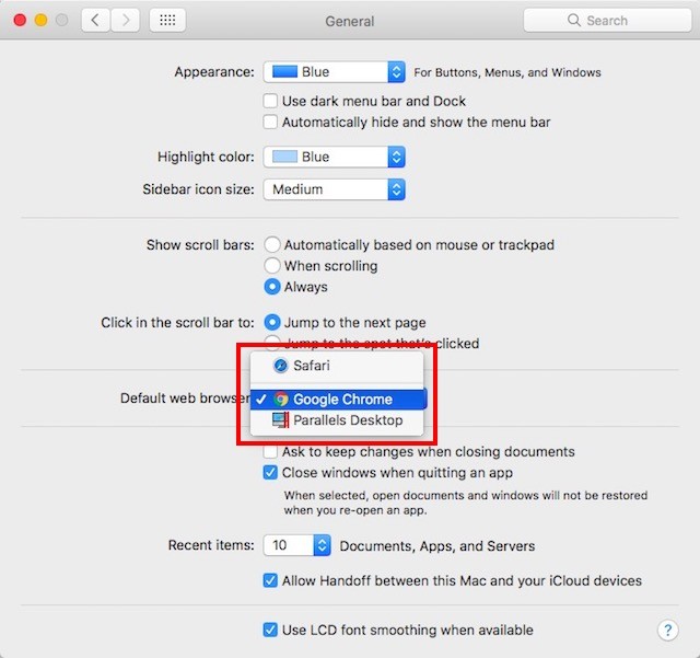 Chọn trình duyệt web