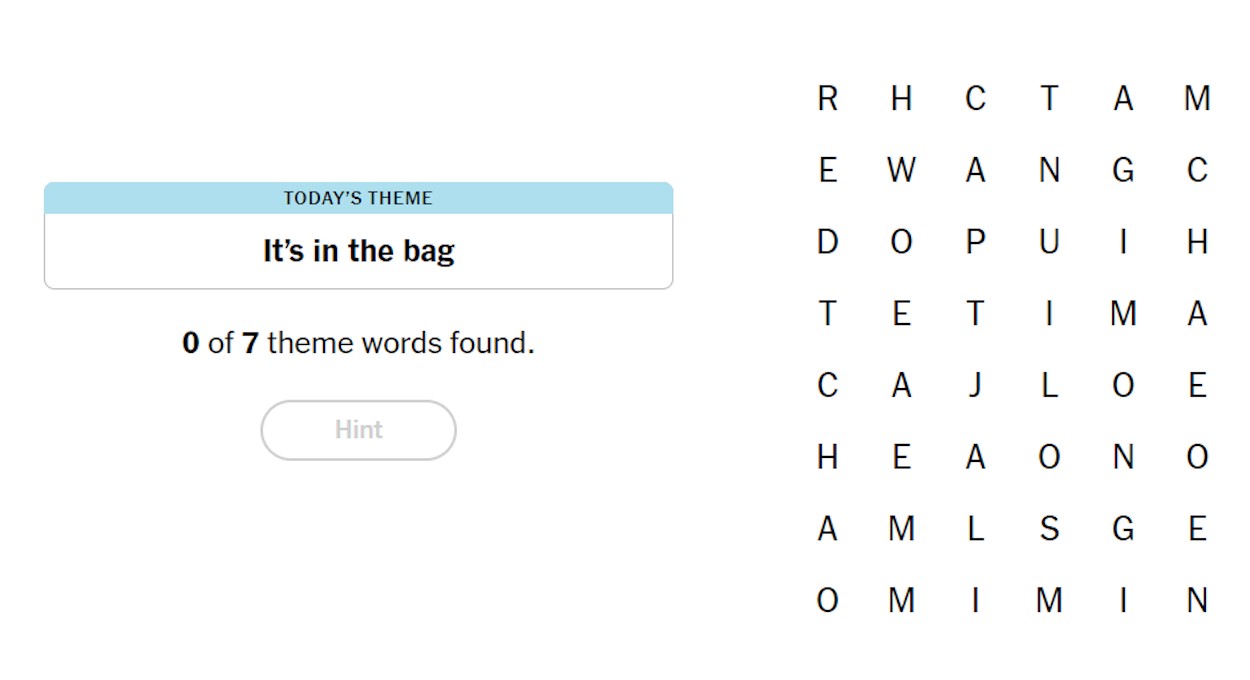NYT Strands ngày 16/06: Gợi ý, Spangram và Đáp án – Chủ đề “It’s in the bag”