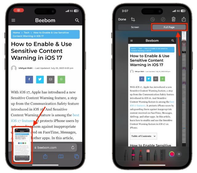 Hướng Dẫn Chụp Ảnh Màn Hình Cuộn Trên iPhone: Thủ Thuật Đơn Giản
