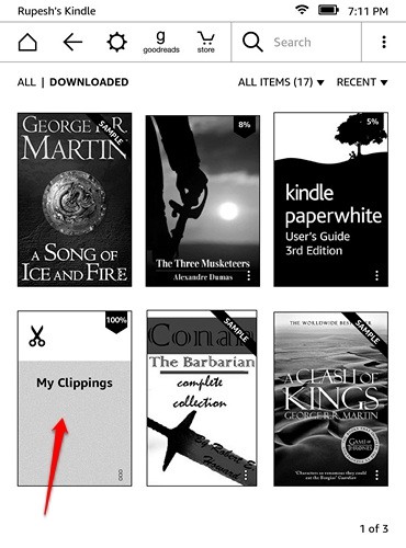 Clippings Kindle