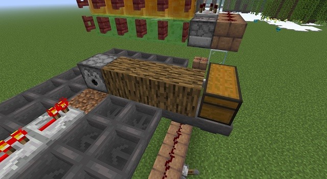 Cơ Chế Redstone cho Máy Nghiền Lá trong Farm Cây
