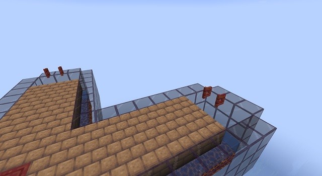 Cổng hàng rào phía trên hệ thống thu nước - Cách xây dựng trang trại Creeper trong Minecraft