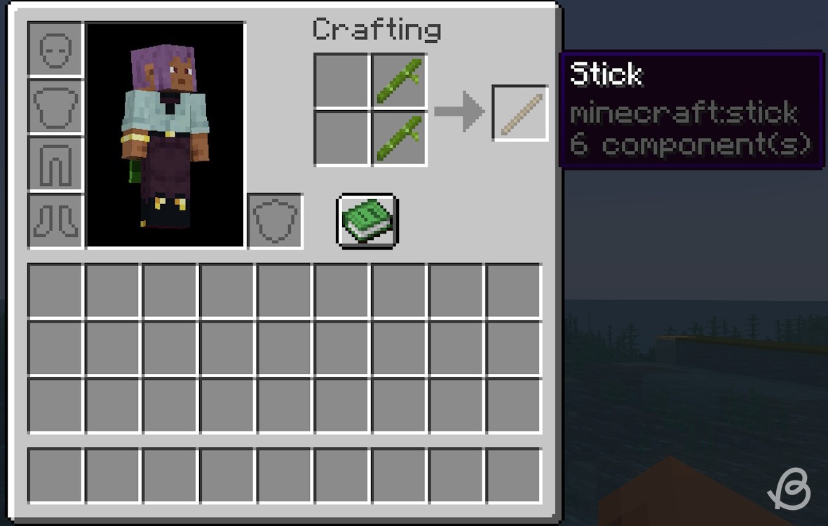 Công thức chế tạo que bằng tre trong Minecraft
