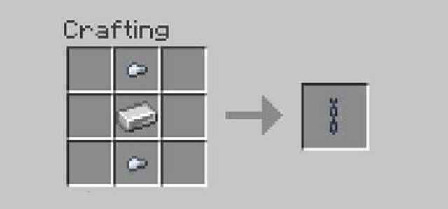 Công thức chế tạo xích trong Minecraft