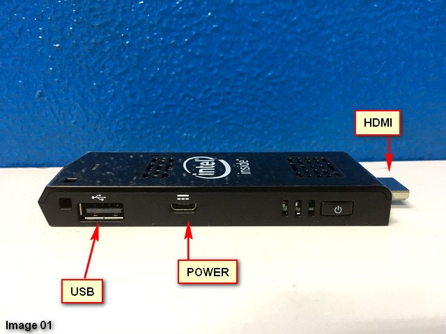 Cổng USB và nguồn của Intel Compute Stick