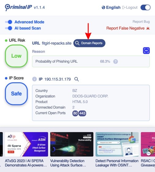 Criminal IP - Báo cáo chi tiết