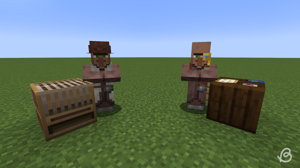 Dân làng bản đồ và dân làng chăn cừu trong Minecraft