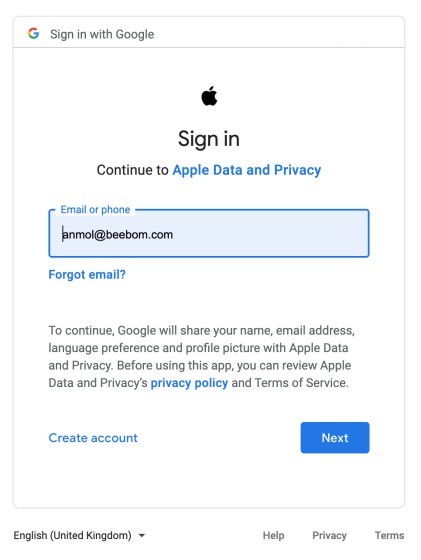 Đăng nhập Google