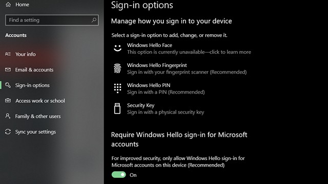 Đăng nhập Windows 10 an toàn và tiện lợi hơn với Windows Hello