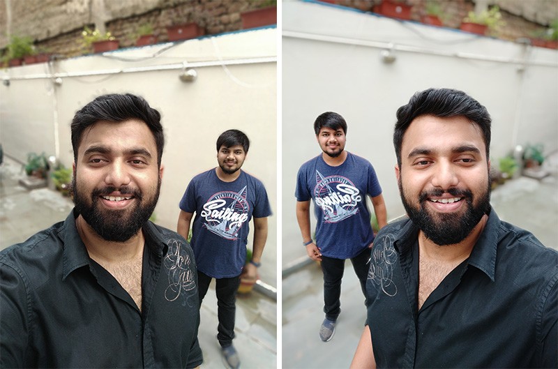 Đánh giá khả năng chụp selfie xóa phông của ZenFone Max Pro M1 và Redmi Note 5 Pro, chú ý đến khả năng nhận diện khuôn mặt và hiệu ứng làm mờ