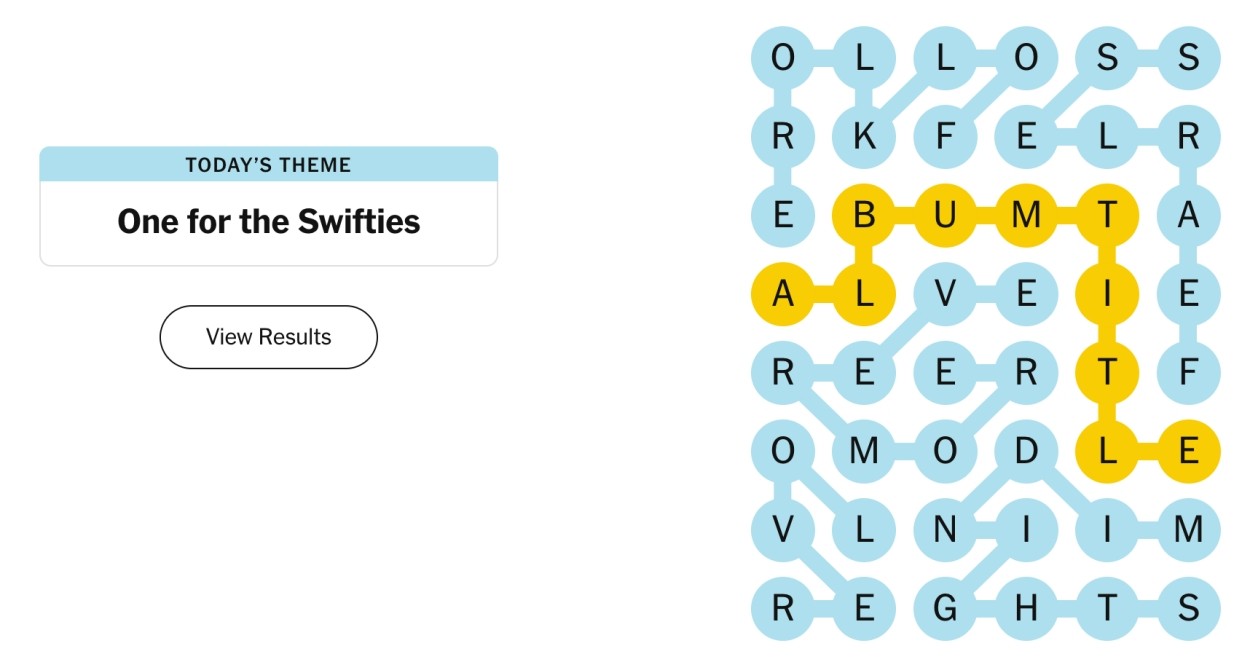 Giải mã Strands #285 ngày 13/12/2024: Gợi ý và đáp án cho Swifties