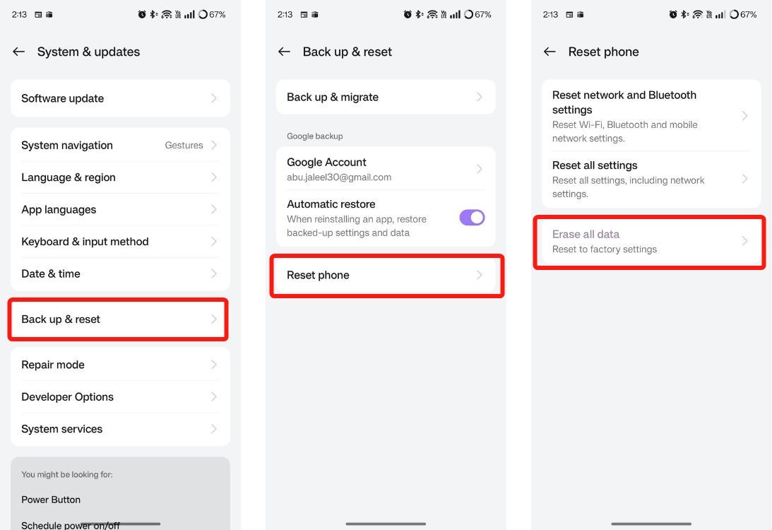 Đặt lại điện thoại - khôi phục tin nhắn đã xóa trên Android