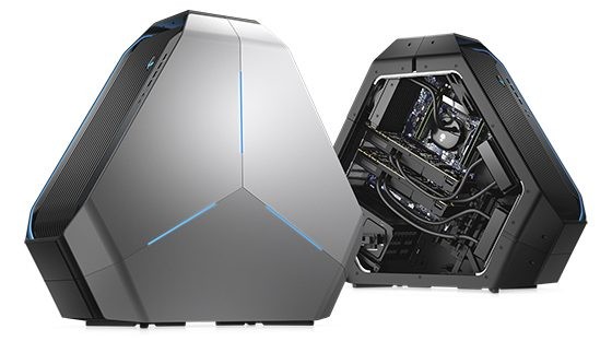 Dell Alienware Area 51 với thiết kế tam giác và cấu hình mạnh mẽ
