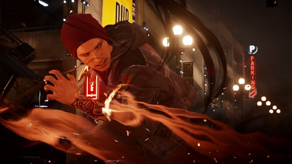 Delsin Rowe sử dụng sức mạnh khói của mình trong inFamous Second Son