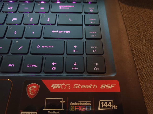 Đèn nền bàn phím MSI GS65 Stealth