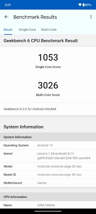 Điểm benchmark Geekbench