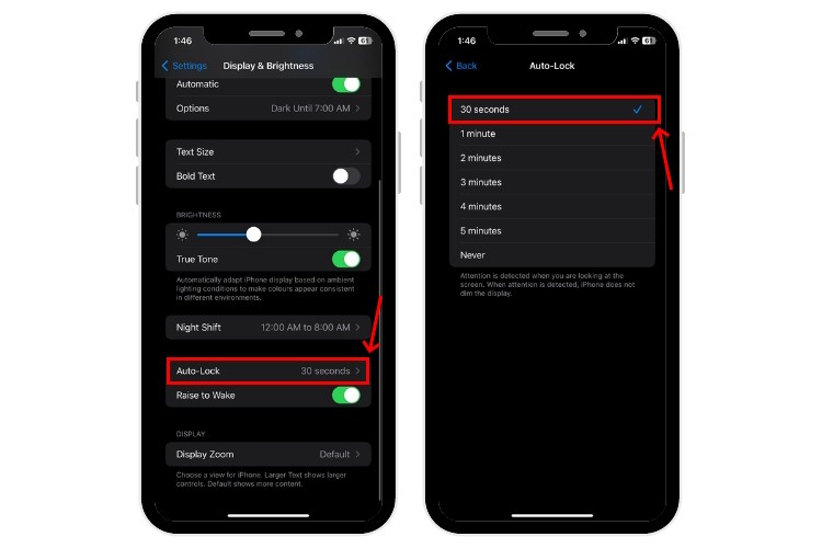 Điều chỉnh thời gian chờ tự động khóa trong Cài Đặt iPhone