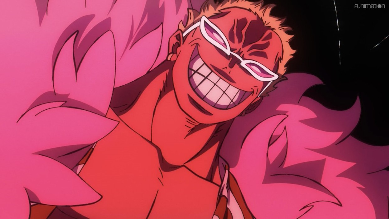 Doflamingo cười trong anime One Piece