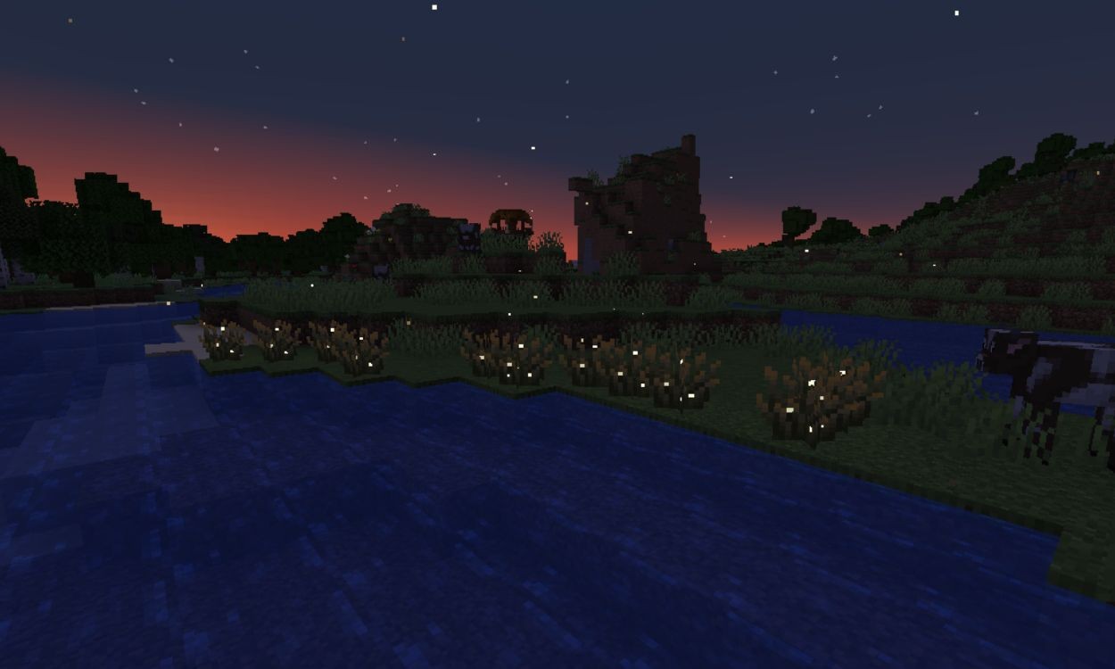 Đom Đóm trong Minecraft vào ban đêm