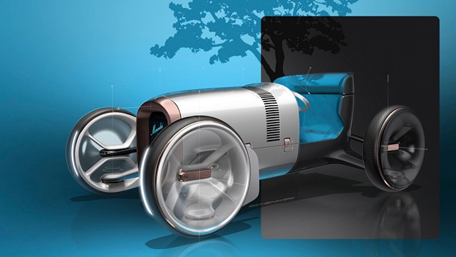 Đồng hồ trên bảng điều khiển của Vision Mercedes Simplex