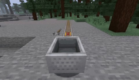 Đường ray năng lượng được kích hoạt trong Minecraft