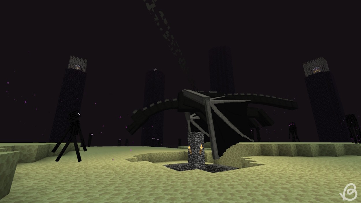Ender Dragon đậu trong Minecraft