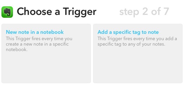 Evernote X 01c - Choose a trigger