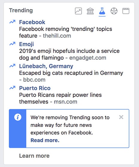Facebook Đóng Cửa Tính Năng “Trending”, Thay Thế Bằng Các Tính Năng Mới