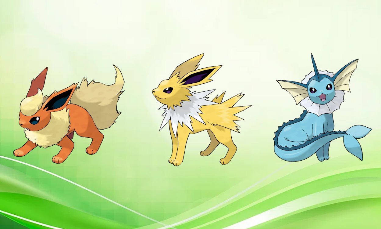 Flareon, Jolteon, Vaporeon