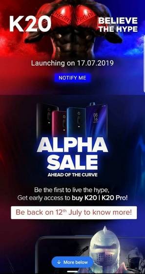 Redmi K20 và K20 Pro Sẽ Có Alpha Sale Tại Ấn Độ Vào Ngày 12 Tháng 7