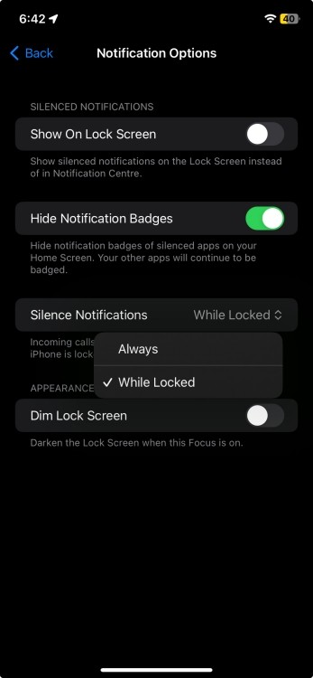 Focus When Locked