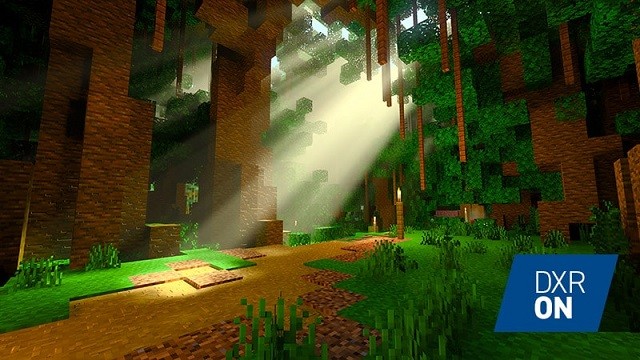forest-canopy-with-ray-tracing in minecraft