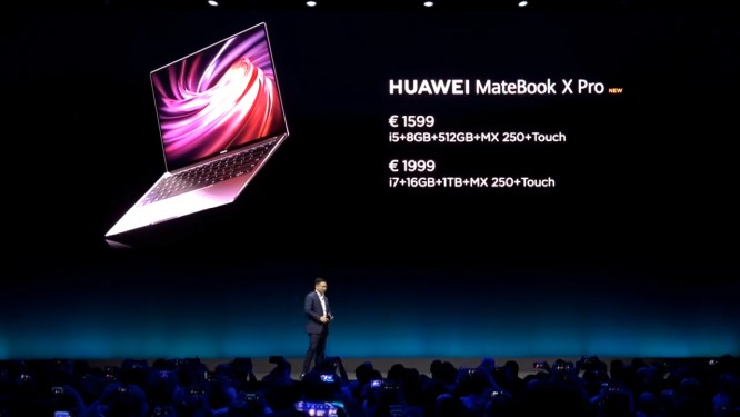 Giá bán MateBook X Pro 2019