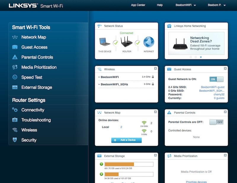 Giao diện Dashboard trực quan hiển thị thông tin mạng