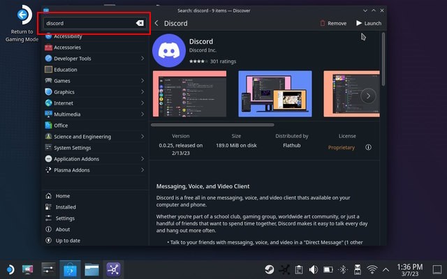 Giao diện Discord sau khi cài đặt và đăng nhập